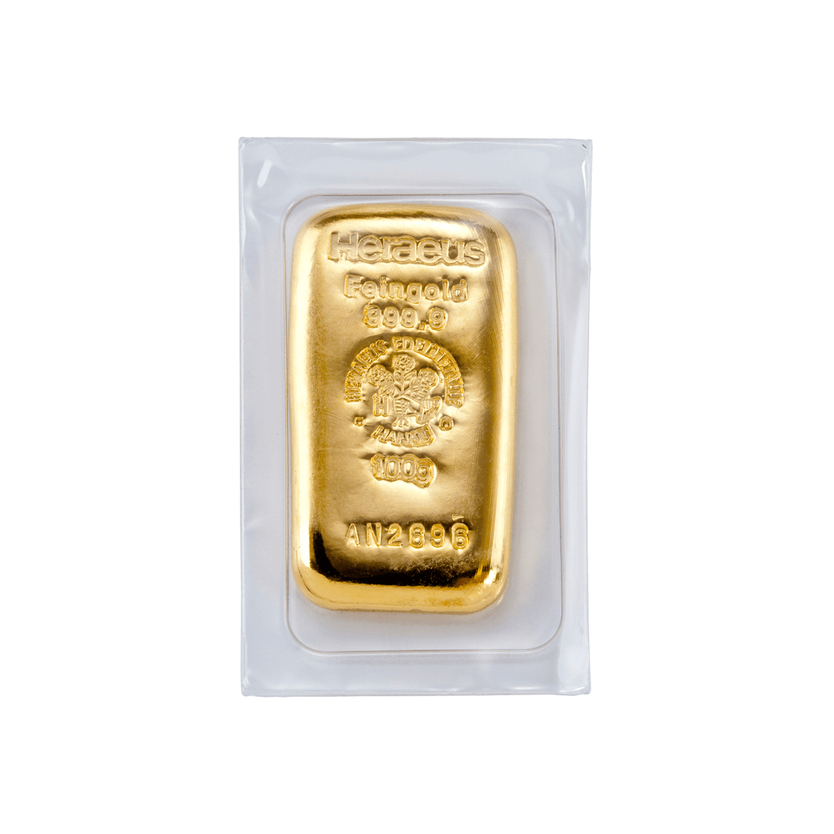 100g Heraeus Gold Cast Bar