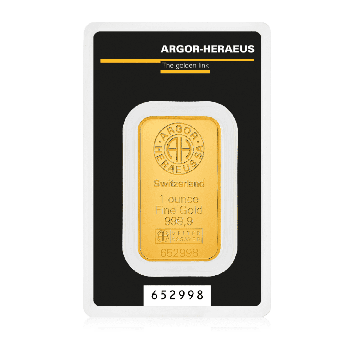 1oz Argor-Heraeus Gold Kinebar